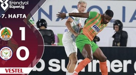 Super Ligi: Alanyaspor 1 - 0 Rizespor (2024-2025)