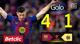 La Liga: Barcelona vs Villarreal, Golo 4-1 Lewandowski (2025-2026)