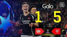 Liga Campeões: PSV vs Arsenal, Golo 1-5 Trossard (2024-2025)
