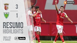 Liga Portugal Bwin: Sp. Braga 3 - 1 Tondela (2021-2022)
