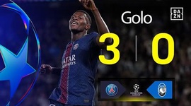 Liga Campeões: PSG vs Atalanta, Golo 3-0 Nuno Mendes (2025-2026)