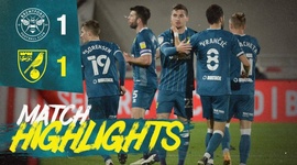 Championship: Brentford 1 - 1 Norwich (2020-2021)