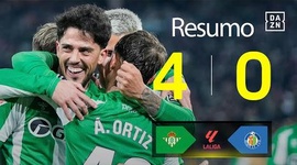 La Liga: Bétis 4 - 0 Getafe (2025-2026)