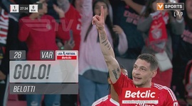 Liga Portugal Betclic: Benfica vs Boavista, Golo 1-0 Belotti (VAR) (2024-2025)
