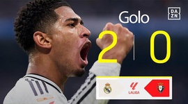 La Liga: Real Madrid vs Osasuna, Golo 2-0 Bellingham (2024-2025)