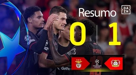 Liga Campeões: Benfica 0 - 1 Leverkusen (2025-2026)