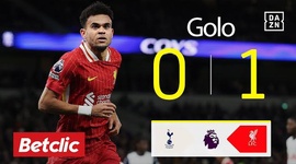 Premier League: Tottenham vs Liverpool, Golo 0-1 Luis Díaz (2024-2025)