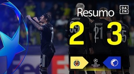 Liga Campeões: Villarreal 2 - 3 Kobenhavn (2025-2026)