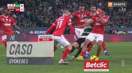 Liga Portugal Betclic: Sporting vs Santa Clara, Cartão Amarelo Gyokeres, 76' (2024-2025)