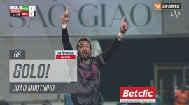 Liga Portugal Betclic: Moreirense vs Sp. Braga, Golo 1-1 João Moutinho (2024-2025)