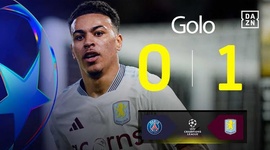 Liga Campeões: PSG vs Aston Villa, Golo 0-1 Rogers (2024-2025)