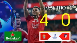Liga Campeões: Benfica 4 - 0 Atlético Madrid (2024-2025)