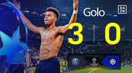 Liga Campeões: PSG vs Inter, Golo 3-0 Doué (2024-2025)