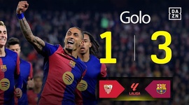 La Liga: Sevilla vs Barcelona, Golo 1-3 Raphinha (2024-2025)