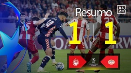Liga Campeões: Olympiakos 1 - 1 PSV (2025-2026)