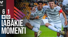 Virsliga: Riga FC 6 - 1 FS Jelgava (2024)