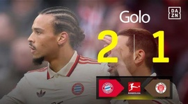 Bundesliga: Bayern München vs FC St. Pauli, Golo 2-1 Leroy Sané (2024-2025)
