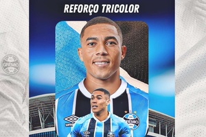 OFICIAL: Ex-Benfica regressa ao Brasil e assina pelo o Grêmio