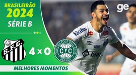 Série B: Santos 4 - 0 Coritiba (2024)