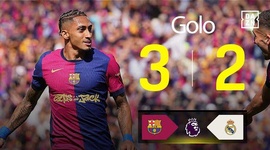 La Liga: Barcelona vs Real Madrid, Golo 3-2 Raphinha (2024-2025)