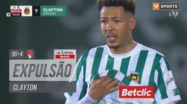 Liga Portugal Betclic: Rio Ave vs Benfica, Expulsão Clayton, 94' (2024-2025)
