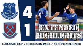 League Cup: Everton 4 - 1 West Ham (2020-2021)