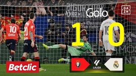 La Liga: Osasuna vs Real Madrid, Golo 1-0 Budimir (2025-2026)
