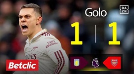 Premier League: Aston Villa vs Arsenal, Golo 1-1 Trossard (2025-2026)