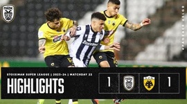 Super League: PAOK 1 - 1 AEK (2023-2024)