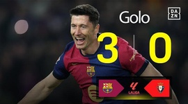 La Liga: Barcelona vs Osasuna, Golo 3-0 Lewandowski (2024-2025)
