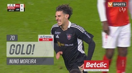 Liga Portugal Betclic: Sp. Braga vs Casa Pia, Golo 1-2 Nuno Moreira (2024-2025)