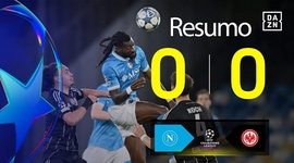 Liga Campeões: Napoli 0 - 0 Frankfurt (2025-2026)