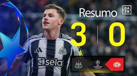 Liga Campeões: Newcastle 3 - 0 PSV (2025-2026)