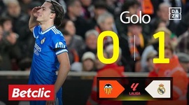 La Liga: Valência vs Real Madrid, Golo 0-1 Carreras (2025-2026)