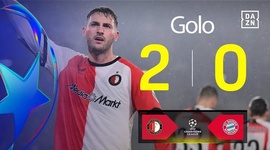 Liga Campeões: Feyenoord vs Bayern München, Golo 2-0 Giménez (2024-2025)