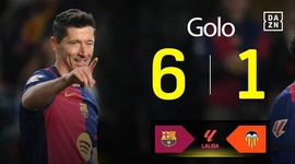 La Liga: Barcelona vs Valência, Golo 6-1 Lewandowski (2024-2025)