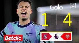 Premier League: Crystal Palace vs Arsenal, Golo 1-4 Gabriel Martinelli (2024-2025)