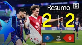 Liga Campeões: PSG 2 - 2 Monaco (2025-2026)