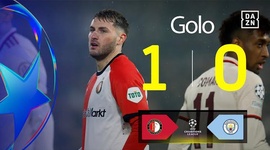 Liga Campeões: Feyenoord vs Bayern München, Golo 1-0 Giménez (2024-2025)