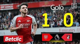 Premier League: Arsenal vs AFC Bournemouth, Golo 1-0 Rice (2024-2025)