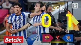 La Liga: Barcelona vs Real Sociedad, Golo 0-1 Odriozola (2025-2026)
