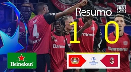 Liga Campeões: Leverkusen 1 - 0 Milan (2024-2025)