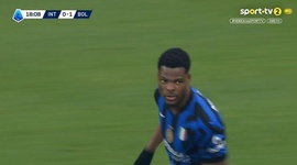 Serie A: Inter vs Bologna, Golo 1-1 D. Dumfries (2024-2025)