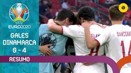 Europeu: País de Gales 0 - 4 Dinamarca (2020)