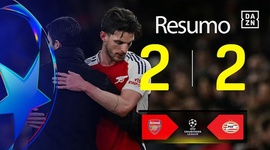 Liga Campeões: Arsenal 2 - 2 PSV (2024-2025)
