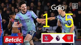 Premier League: Crystal Palace vs Arsenal, Golo 1-5 Declan Rice (2024-2025)