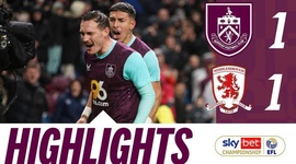 Championship: Burnley 1 - 1 Middlesbrough (2024-2025)