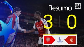 Liga Campeões: Arsenal 3 - 0 Monaco (2024-2025)