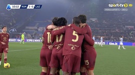 Serie A: Roma vs Lazio, Golo 1-0 L. Pellegrini (2024-2025)