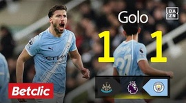 Premier League: Newcastle vs Man City, Golo 1-1 Ruben Dias (2025-2026)